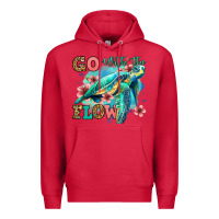 Cardinal go with the flow floral turtle Premium Hoodie - Jasminsmagicworld