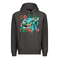 Smoke go with the flow floral turtle Premium Hoodie - Jasminsmagicworld