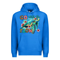 True Royal go with the flow floral turtle Premium Hoodie - Jasminsmagicworld