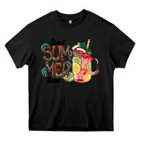 Black Sweet Summer Time Heavy Core Tee - CowhideDigitalArt