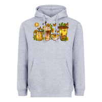Heather Grey sunflower coffee cups Heavyweight Hoodie - texasbilliewilder