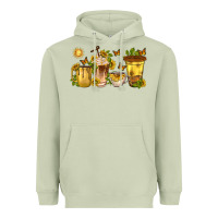 Matcha sunflower coffee cups Heavyweight Hoodie - texasbilliewilder