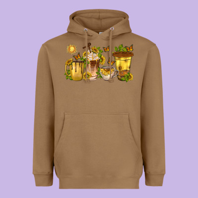 Heavyweight Hoodie sunflower coffee cups
