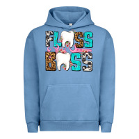 Pigment Pebble Blue floss boss Urban Hoodie - AdoDesignShop