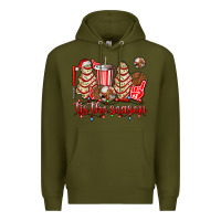 Army Green tis the season christmas tree  cake baseball Premium Hoodie - AdoDesignShop