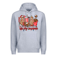 Heather Grey tis the season christmas tree  cake baseball Premium Hoodie - AdoDesignShop