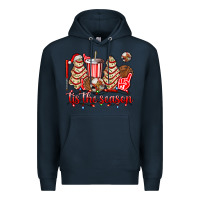 Navy tis the season christmas tree  cake baseball Premium Hoodie - AdoDesignShop