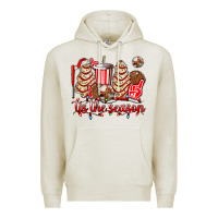 Oatmeal Heather tis the season christmas tree  cake baseball Premium Hoodie - AdoDesignShop