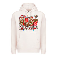 Pale Pink tis the season christmas tree  cake baseball Premium Hoodie - AdoDesignShop