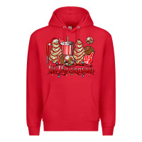 Red tis the season christmas tree  cake baseball Premium Hoodie - AdoDesignShop