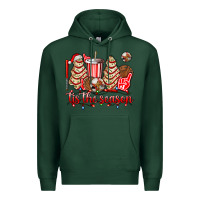 Sports Green tis the season christmas tree  cake baseball Premium Hoodie - AdoDesignShop