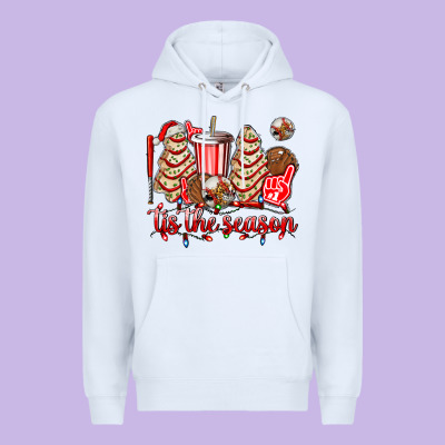 Tis The Season Christmas Tree  Cake Baseball Premium Hoodie Designed By Adodesignshop