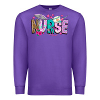 Purple nurse Premium Sweatshirt - texasbilliewilder