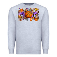 Heather Grey mom basketball Premium Sweatshirt - Zillion Design Studio