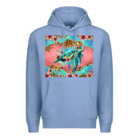 Colony Blue floral turtle Premium Hoodie - Jasminsmagicworld