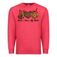 Cardinal peace love toy poodle Premium Sweatshirt - RanaPortraitStore