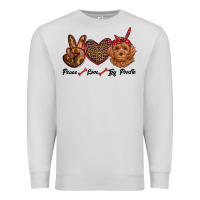 Dove Grey peace love toy poodle Premium Sweatshirt - RanaPortraitStore