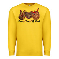 Lemon peace love toy poodle Premium Sweatshirt - RanaPortraitStore