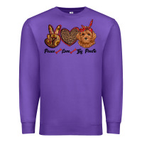 Purple peace love toy poodle Premium Sweatshirt - RanaPortraitStore