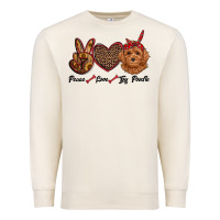 Sandshell peace love toy poodle Premium Sweatshirt - RanaPortraitStore