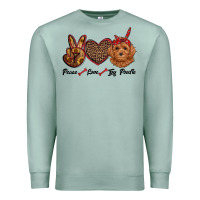 Seafoam peace love toy poodle Premium Sweatshirt - RanaPortraitStore