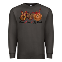 Smoke peace love toy poodle Premium Sweatshirt - RanaPortraitStore