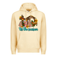 Pina Colada tis the seasin with christmas cake abd jesus Premium Hoodie - AdoDesignShop