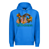 True Royal tis the seasin with christmas cake abd jesus Premium Hoodie - AdoDesignShop