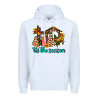 Tis The Seasin With Christmas Cake Abd Jesus Premium Hoodie | Teevron