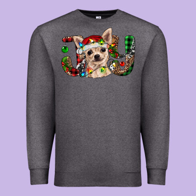 Christmas Chihuahua Joy Premium Sweatshirt Designed By Ranaportraitstore