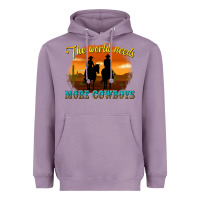 Lavender the world needs more cowboys Heavyweight Hoodie - texasbilliewilder