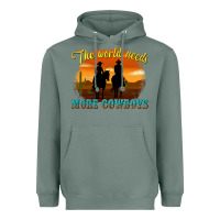 Sage the world needs more cowboys Heavyweight Hoodie - texasbilliewilder