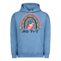 Pigment Pebble Blue hello pre k Urban Hoodie - JahusDesignShop