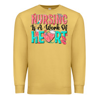 Antique Gold nursing is a work of heart Premium Sweatshirt - texasbilliewilder