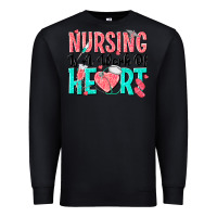 Black nursing is a work of heart Premium Sweatshirt - texasbilliewilder