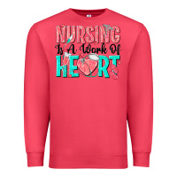 Cardinal nursing is a work of heart Premium Sweatshirt - texasbilliewilder