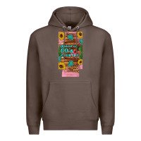 Coffee raised 90's country guitar cactus sunflower's 12 oz can cooler  (slim) Premium Hoodie - Artiststas