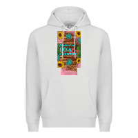 Dove Grey raised 90's country guitar cactus sunflower's 12 oz can cooler  (slim) Premium Hoodie - Artiststas