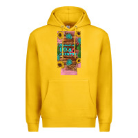 Raised 90's Country Guitar Cactus Sunflower's 12 Oz Can Cooler  (slim) Premium Hoodie | Teevron
