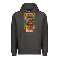 Smoke raised 90's country guitar cactus sunflower's 12 oz can cooler  (slim) Premium Hoodie - Artiststas