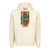 Tofu raised 90's country guitar cactus sunflower's 12 oz can cooler  (slim) Premium Hoodie - Artiststas
