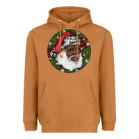 Meerkat African American Santa Christmas Heavyweight Hoodie - RanaPortraitStore