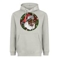 Moon Dust African American Santa Christmas Heavyweight Hoodie - RanaPortraitStore