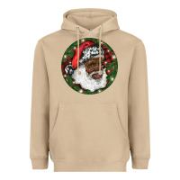 Mushroom African American Santa Christmas Heavyweight Hoodie - RanaPortraitStore