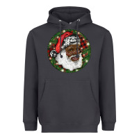 Smoke African American Santa Christmas Heavyweight Hoodie - RanaPortraitStore
