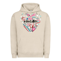 Pigment French Oak dental life element heart Urban Hoodie - AdoDesignShop