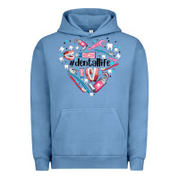 Pigment Pebble Blue dental life element heart Urban Hoodie - AdoDesignShop