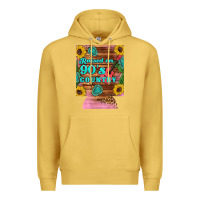 Antique Gold raised 90's country guitar cactus sunflower's 12 oz can cooler (regula Premium Hoodie - Artiststas