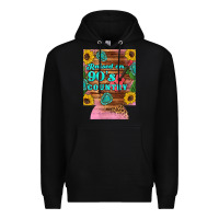 Black raised 90's country guitar cactus sunflower's 12 oz can cooler (regula Premium Hoodie - Artiststas