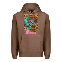 Chestnut raised 90's country guitar cactus sunflower's 12 oz can cooler (regula Premium Hoodie - Artiststas